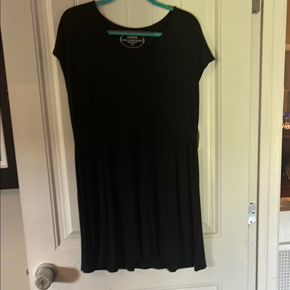 Soma Black Pleated Cap Sleeve Tunic